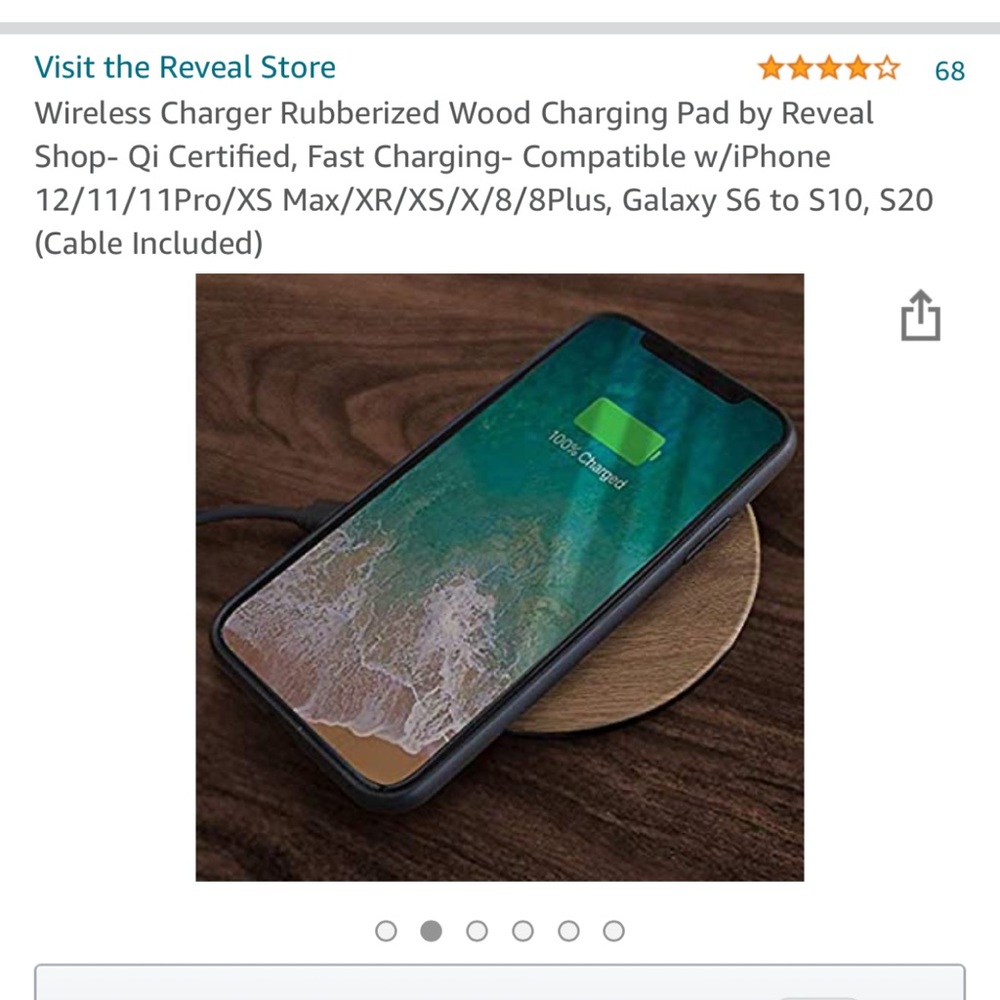 Wireless rubberized wood charging pad - Picture 2 of 6